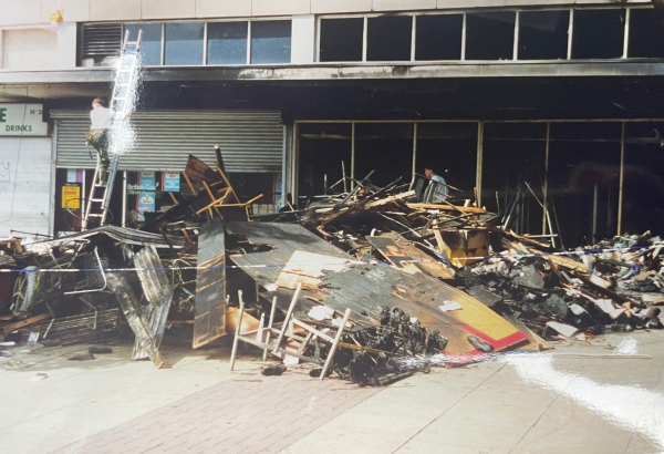 Fire Damage - Curtess Shoes On Eccles Shopping Precinct
